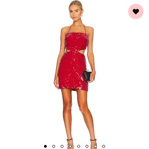 Red Sequin Mini Dress